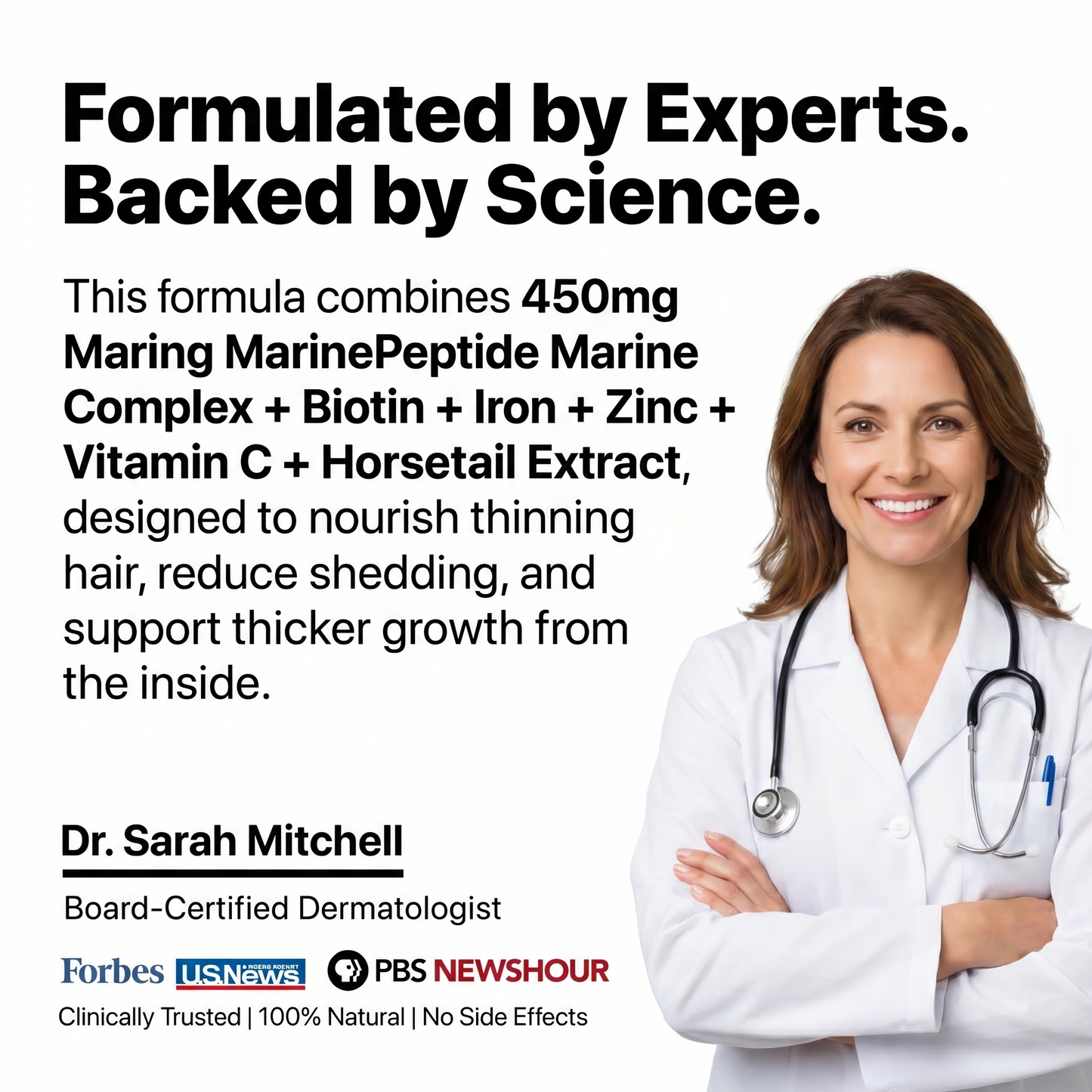 Formulated by Experts Backed by Science Dr Sarah Mitchell
