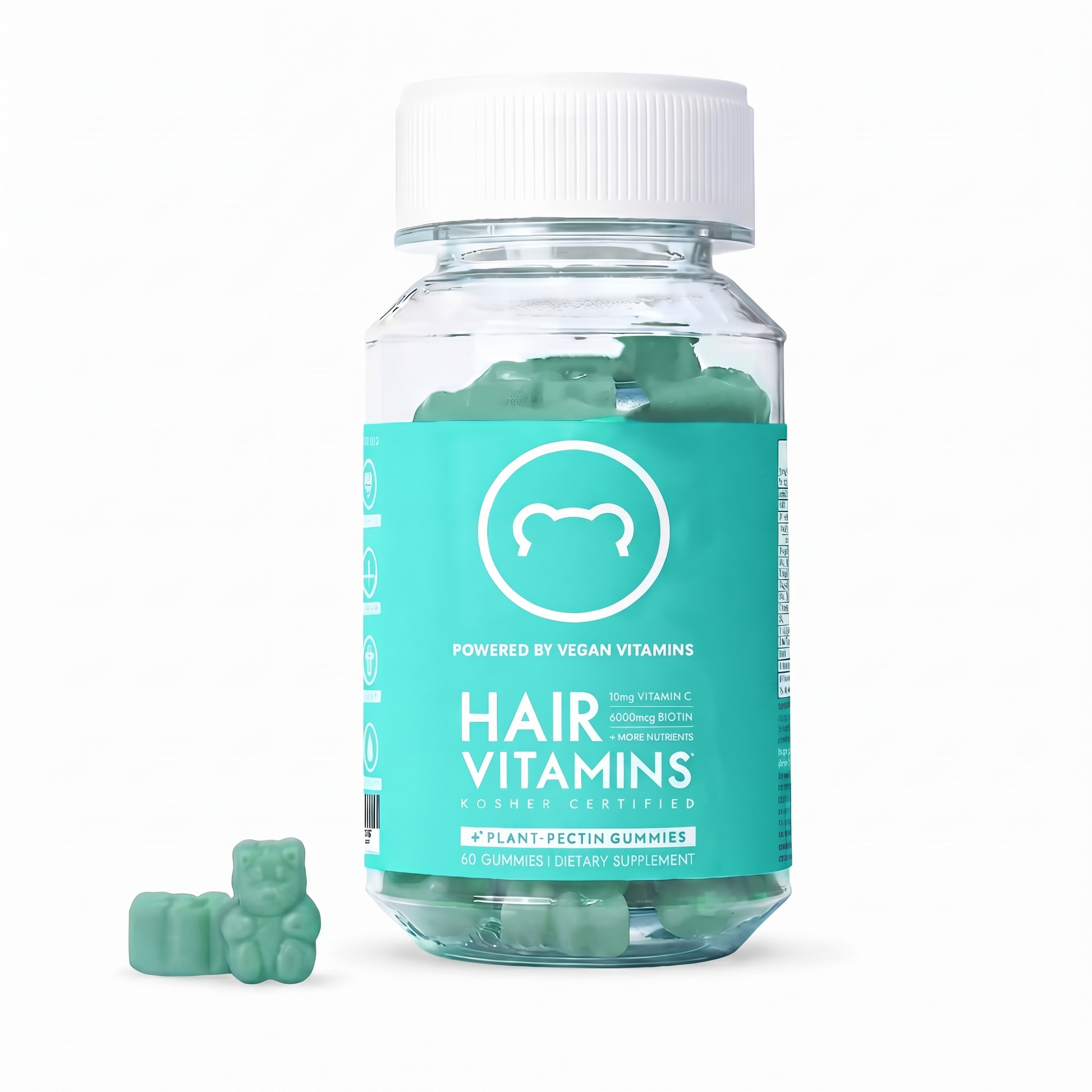 Zenpilo Hair Vitamins for Men - Teal Gummy Bottle